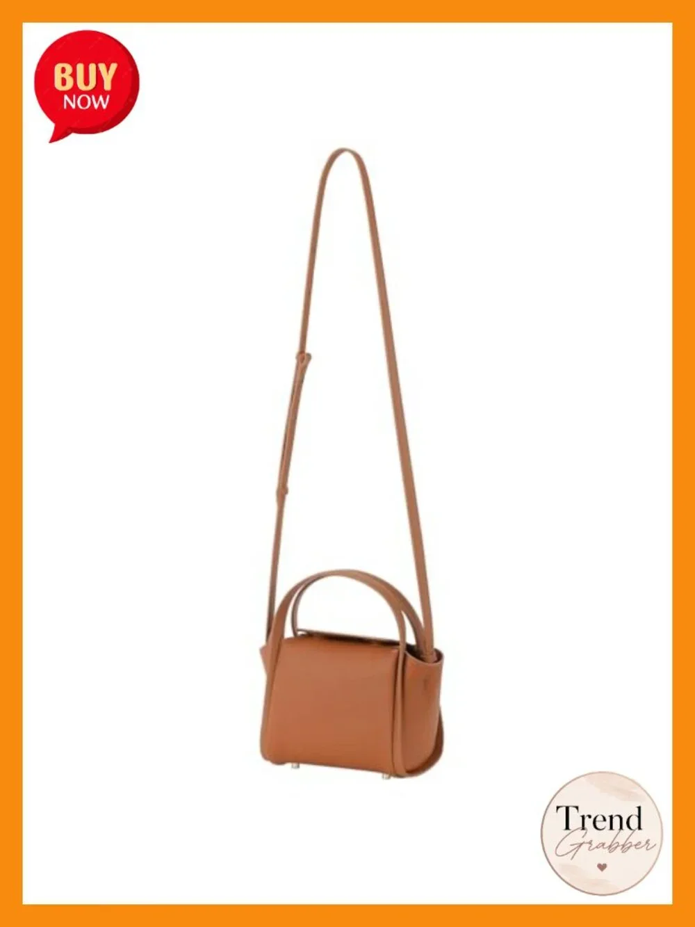 Top Grain Leather Mini Tote Bag - Top Handle Shoulder Crossbody Purse